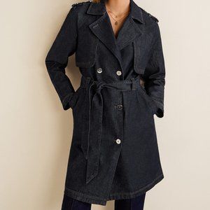Double Breasted Denim Trench